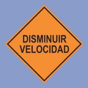 Cartel de señalización de vial disminuir velocidad - hps seguridad