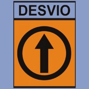 Cartel de señalización de desvío circular - hps seguridad