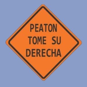 Cartel de señalización de vial peatón tome su derecha - hps seguridad