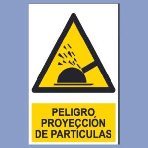 Cartel de obra - uso obligatorio de lentes de protección - hps seguridad