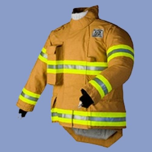 casaca de bombero con cinta mixta - hps seguridad