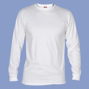 Polo algodón blanco manga larga - hps seguridad