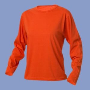 Polo algodón naranja manga larga - hps seguridad