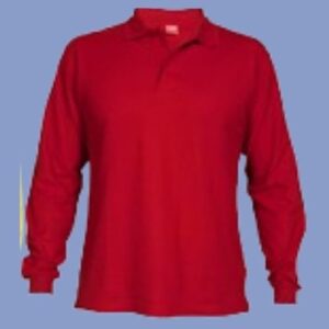 Polo camisero rojo manga larga - hps seguridad