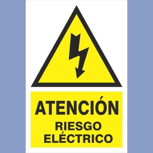 Señalética de indeci - Atención riesgo eléctrico - hps seguridad