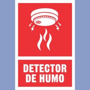 Señalética de indeci - detector de humo - hps seguridad