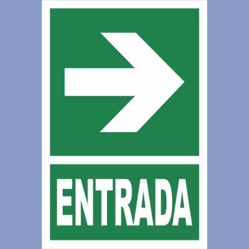 Señalética de indeci - entrada flecha derecha - hps seguridad