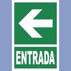 Señalética de indeci - entrada flecha izq. - hps seguridad