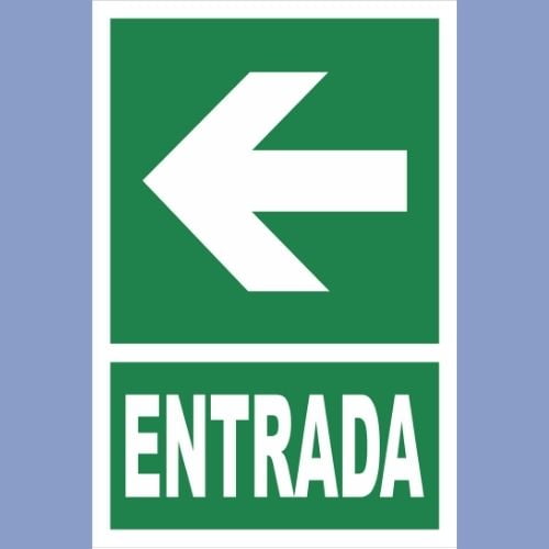 Señalética de indeci - entrada flecha izq. - hps seguridad