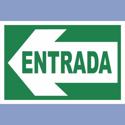 Señalética de indeci - entrada flecha horizontal derecha - hps seguridad