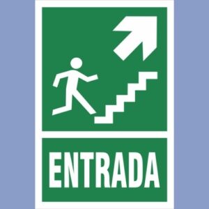 Señalética de indeci - entrada subir escalera derecha - hps seguridad