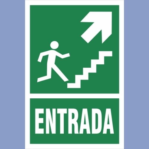Señalética de indeci - entrada subir escalera derecha - hps seguridad