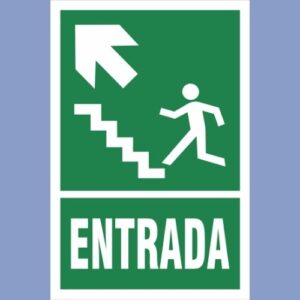 Señalética de indeci - entrada subir escalera izquierda - hps seguridad