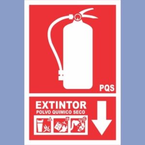 Señalética de indeci - extintor PQS tipo ABC - hps seguridad