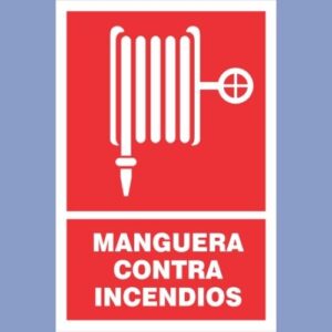 Señalética de indeci - manguera contra incendio - hps seguridad