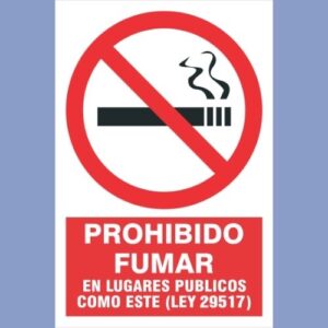Señalética de indeci - prohibido fumar - hps seguridad