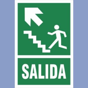 Señalética de indeci - salida subir escalera izq - hps seguridad