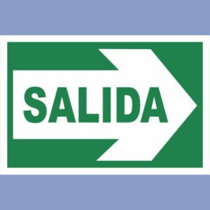 Señalética de indeci - salida flecha horizontal derecha - hps seguridad
