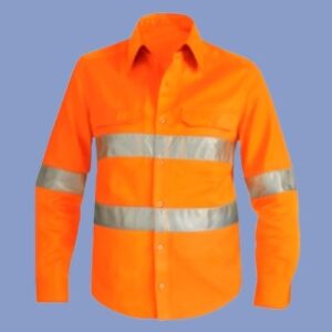 Camisa drill antiflama naranja - hps seguridad
