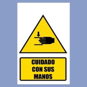 Cartel de obra - uso obligatorio de lentes de protección - hps seguridad