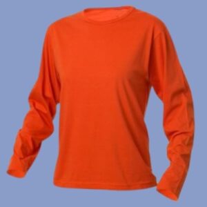 Polo algodón naranja manga larga - hps seguridad