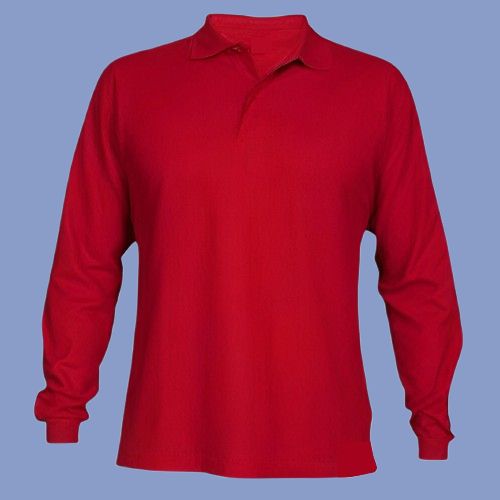 Polo camisero rojo manga larga 30.1- hps seguridad