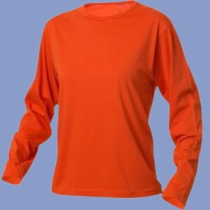 Polo naranja manga larga 30.1- hps seguridad