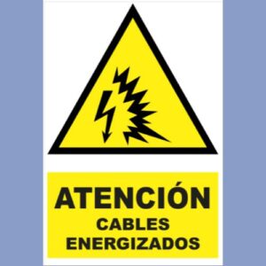 Señalética de indeci - Atención Cable Energizados - hps seguridad