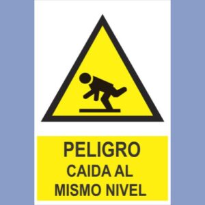 Señalética de indeci - peligro caída al mismo nivel - hps seguridad