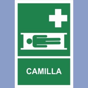 Señalética de indeci - camilla de socorro - hps seguridad