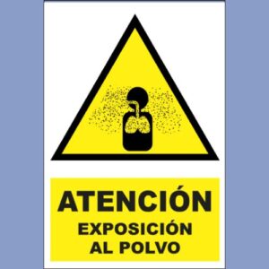 Señalética de indeci - Atención Exposición al Polvo - hps seguridad