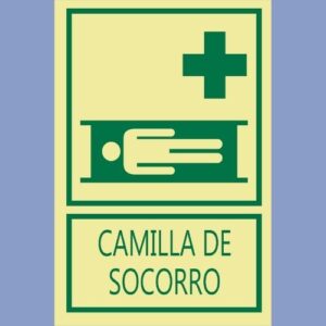 Señalética de indeci - camilla de socorro - hps seguridad