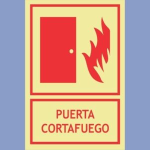 Señalética de indeci - puerta cortafuego - hps seguridad