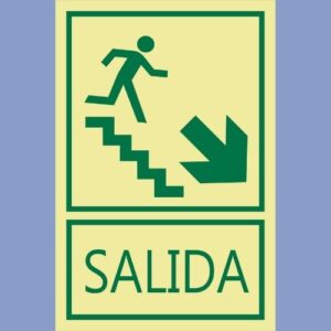 Señalética de indeci - bajada de escalera derecha - hps seguridad