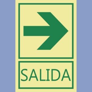 Señalética de indeci - salida a la derecha - hps seguridad