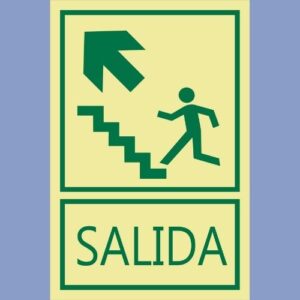 Señalética de indeci - subida de escalera izquierda - hps seguridad