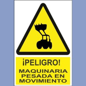 Señalética de indeci - Peligro Maquinaria Pesada - hps seguridad