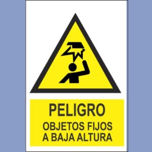 Señalética de indeci - Peligro Objetos Fijos - hps seguridad