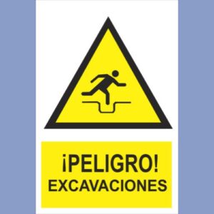 Señalética de indeci - Peligro Excavaciones - hps seguridad