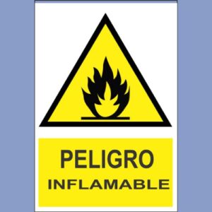 Señalética de indeci - Peligro Inflamable - hps seguridad