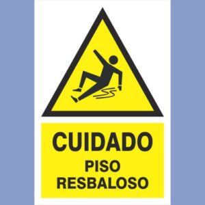 Señalética de indeci - Cuidado Piso Resbaloso - hps seguridad