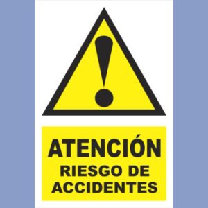 Señalética de indeci - Atención Riesgo de Accidentes - hps seguridad