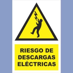 Señalética de indeci - riesgo descargas eléctricas - hps seguridad