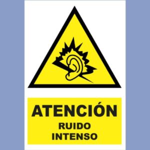 Señalética de indeci - Atención Ruido Intenso - hps seguridad