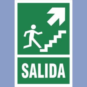 Señalética de indeci - salida subir escalera derecha - hps seguridad