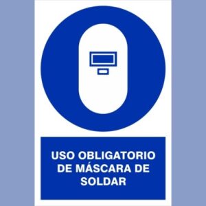 Señalética de indeci - Uso obligatorio de careta de soldar - hps seguridad