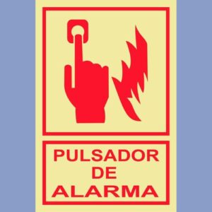 Señalética-fotoluminiscente pulsador de alarma - hps